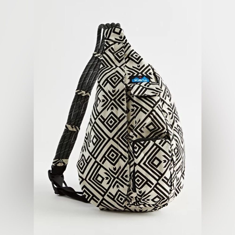 Kavu Geometric Black and White Backpack
